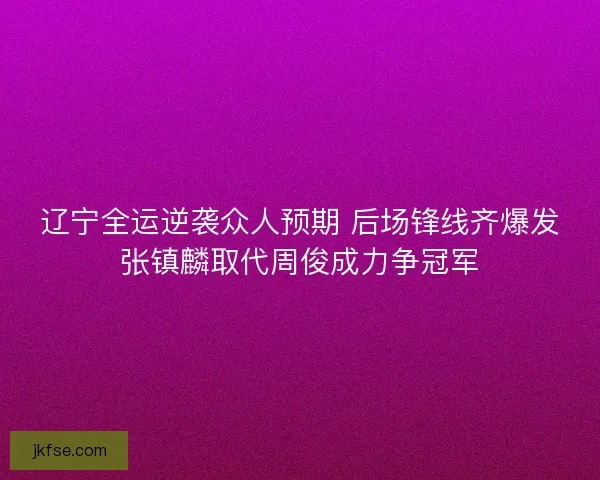 辽宁全运逆袭众人预期 后场锋线齐爆发张镇麟取代周俊成力争冠军